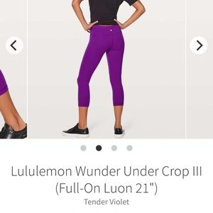 Lululemon Wunder Under crops